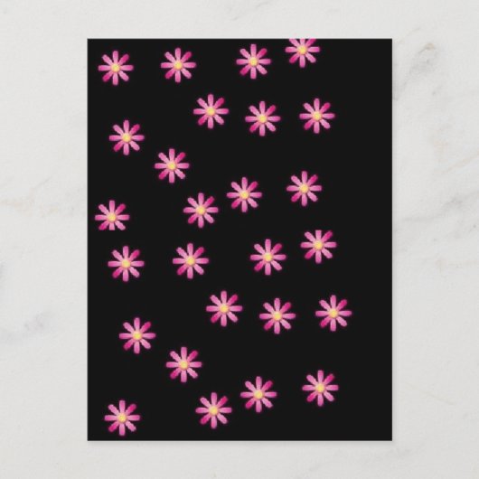 Rosa Blume Postkarte (Vorderseite)