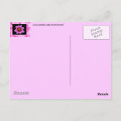 Rosa Blume Postkarte (Rückseite)