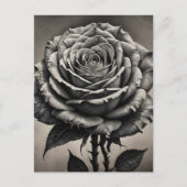 Rosa Blume Postkarte (Vorderseite)