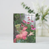 Rosa Blume Postkarte (Stehend Vorderseite)