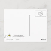 Rosa Blume Postkarte (Rückseite)