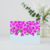 Rosa Blume Postkarte (Stehend Vorderseite)