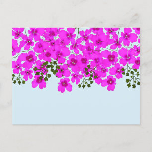 Rosa Blume Postkarte