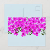 Rosa Blume Postkarte (Vorne/Hinten)