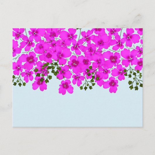 Rosa Blume Postkarte (Vorderseite)