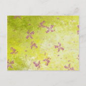 Rosa Blume Postkarte (Vorderseite)