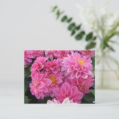 Rosa Blume Postkarte (Stehend Vorderseite)
