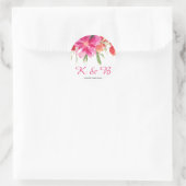 Rosa Blume Posy Monogram Aufkleber (Tasche)