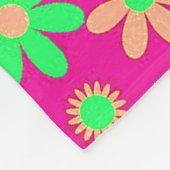 Rosa Blume Power Fleecedecke (Ecke)