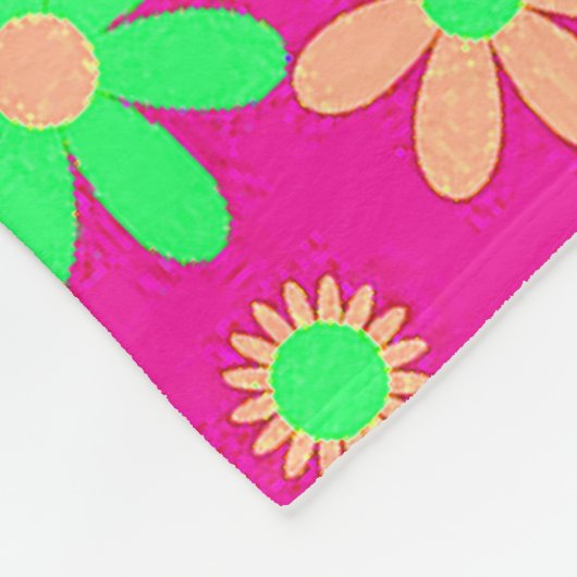 Rosa Blume Power Fleecedecke (Ecke)