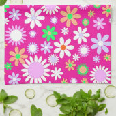 Rosa Blume Power Küchentuch (Gefaltet)