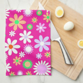 Rosa Blume Power Küchentuch (Viertel Falte)