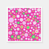 Rosa Blume Power Serviette (Vorderseite)