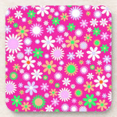 Rosa Blume Power Untersetzer (Vorderseite)