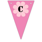 Rosa Blume Power Wimpelkette (Erste Fahne)