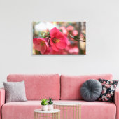 Rosa Blume Premium Leinwand (Insitu (Wohnzimmer))