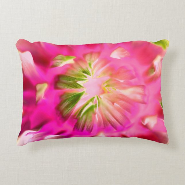 Rosa Blume Print Accent Pillow Dekokissen (Vorderseite)