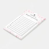 Rosa Blume Prinzessin Kronen erobern Post-it Klebezettel (angewinkelt)