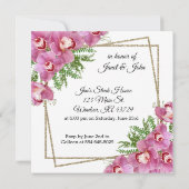 Rosa Blume - Probe Abendessen Einladung (Rückseite)