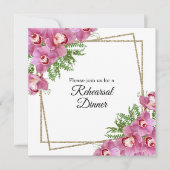Rosa Blume - Probe Abendessen Einladung (Vorderseite)