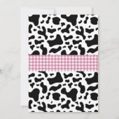 Rosa Blume-Punkte für die heilige Kuh Einladung (Rückseite)