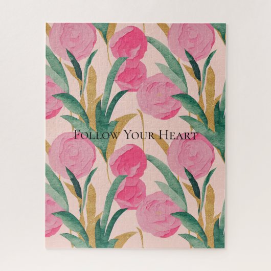 Rosa Blume Puzzle (Vertikal)