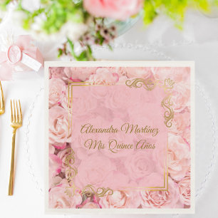Rosa Blume Quinceañera Serviette