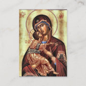 Rosa Blume rahmen orthodoxe Schwangerschaftskarte Platzkarte (Rückseite)