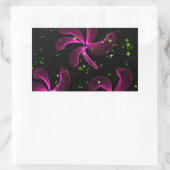 Rosa Blume Rechteckiger Aufkleber (Tasche)