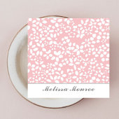 Rosa Blume reinigen Weibliche Niedliche Schrift Quadratische Visitenkarte