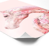 Rosa Blume Reiten | Ästhetische Kunst Fotodruck (Ecke)
