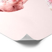 Rosa Blume Reiten | Ästhetische Kunst Poster (Ecke)