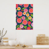 Rosa Blume, Retrostil Poster (Küche)