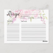 Rosa Blume Rezeptionskarten Postkarte (Rückseite)