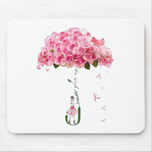 Rosa Blume Ribbon Brustkrebs Sensibilisierungskamp Mousepad