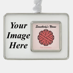 Rosa Blume Ribbon Tmpl (H-I) von Kenneth Yoncich Rahmen-Ornament Silber