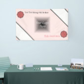 Rosa Blume Ribbon von Kenneth Yoncich Banner (Messeveranstaltung)