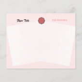 Rosa Blume Ribbon von Kenneth Yoncich Flyer (Hinten)