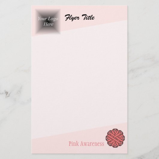 Rosa Blume Ribbon von Kenneth Yoncich Flyer (Vorne)