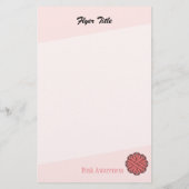 Rosa Blume Ribbon von Kenneth Yoncich Flyer (Hinten)