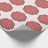 Rosa Blume Ribbon von Kenneth Yoncich Geschenkpapier (Ecke)