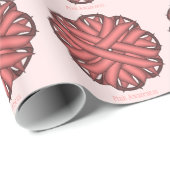 Rosa Blume Ribbon von Kenneth Yoncich Geschenkpapier (Rolleneckpunkt)