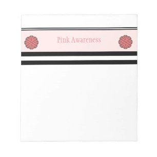 Rosa Blume Ribbon von Kenneth Yoncich Notizblock