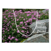 Rosa Blume Rock Garden Große Geschenktüte (Rückseite)