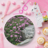 Rosa Blume Rock Garden Pappteller (Party)