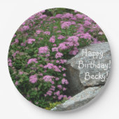 Rosa Blume Rock Garden Pappteller (Vorderseite)