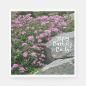 Rosa Blume Rock Garden Serviette (Vorderseite)