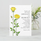 Rosa Blume Romantik Hochzeit mit Blumen Einladung (Stehend Vorderseite)