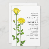 Rosa Blume Romantik Hochzeit mit Blumen Einladung (Vorne/Hinten)