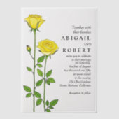 Rosa Blume Romantik Hochzeit mit Blumen Pergament Einladungen (Vorderseite)